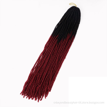 18 inch Natural Looking Mini Faux locs Crochet Hair Extension 26 roots/pack Synthetic Dreadlocs Hair crochet hair faux locs